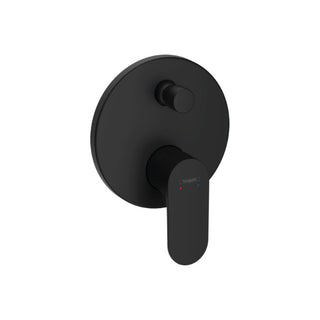 Hansgrohe Rebris S Single Wall Bath Mixer - Includes iBox In-Wall Body - Matte Black - 72466673 + 01800180