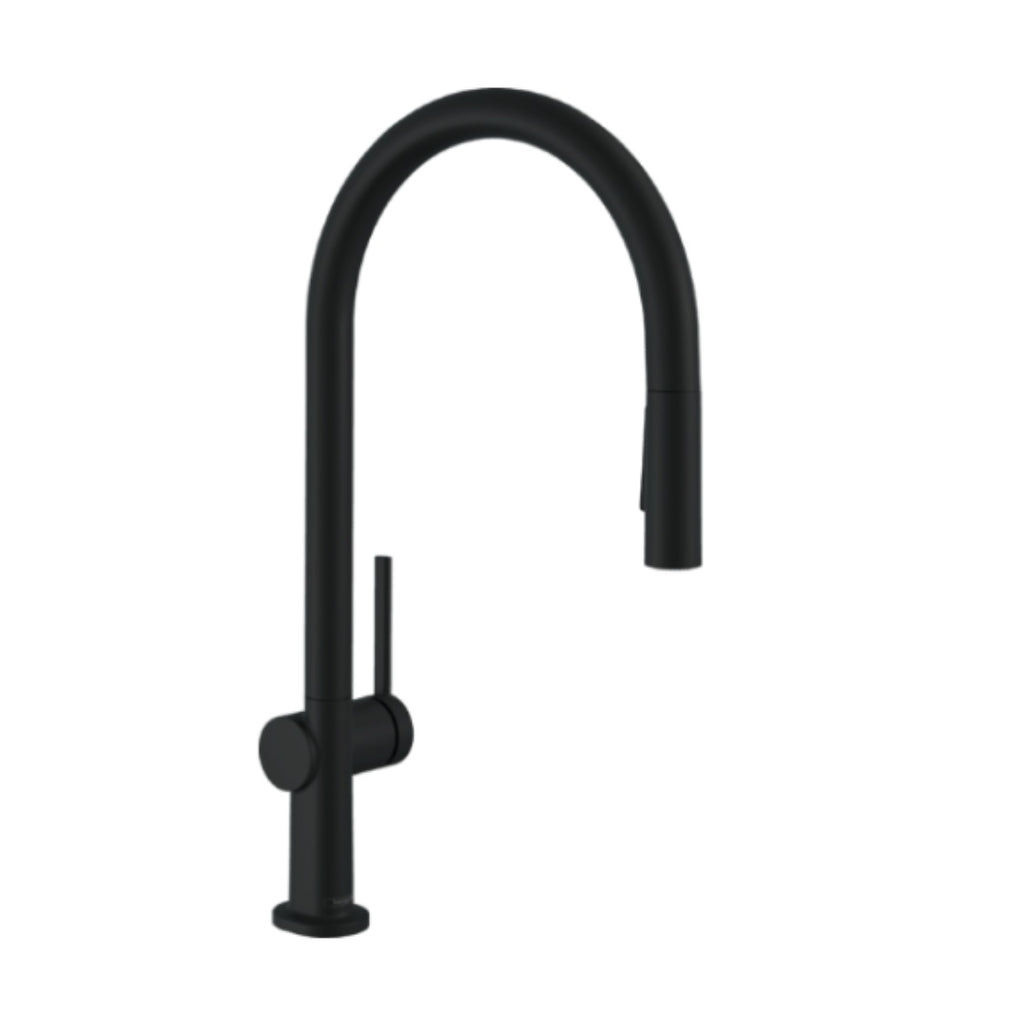 Hansgrohe Talis M54 2jet Single Lever 210 Pull-Out Spray Kitchen Mixer - Matte Black - 72800673