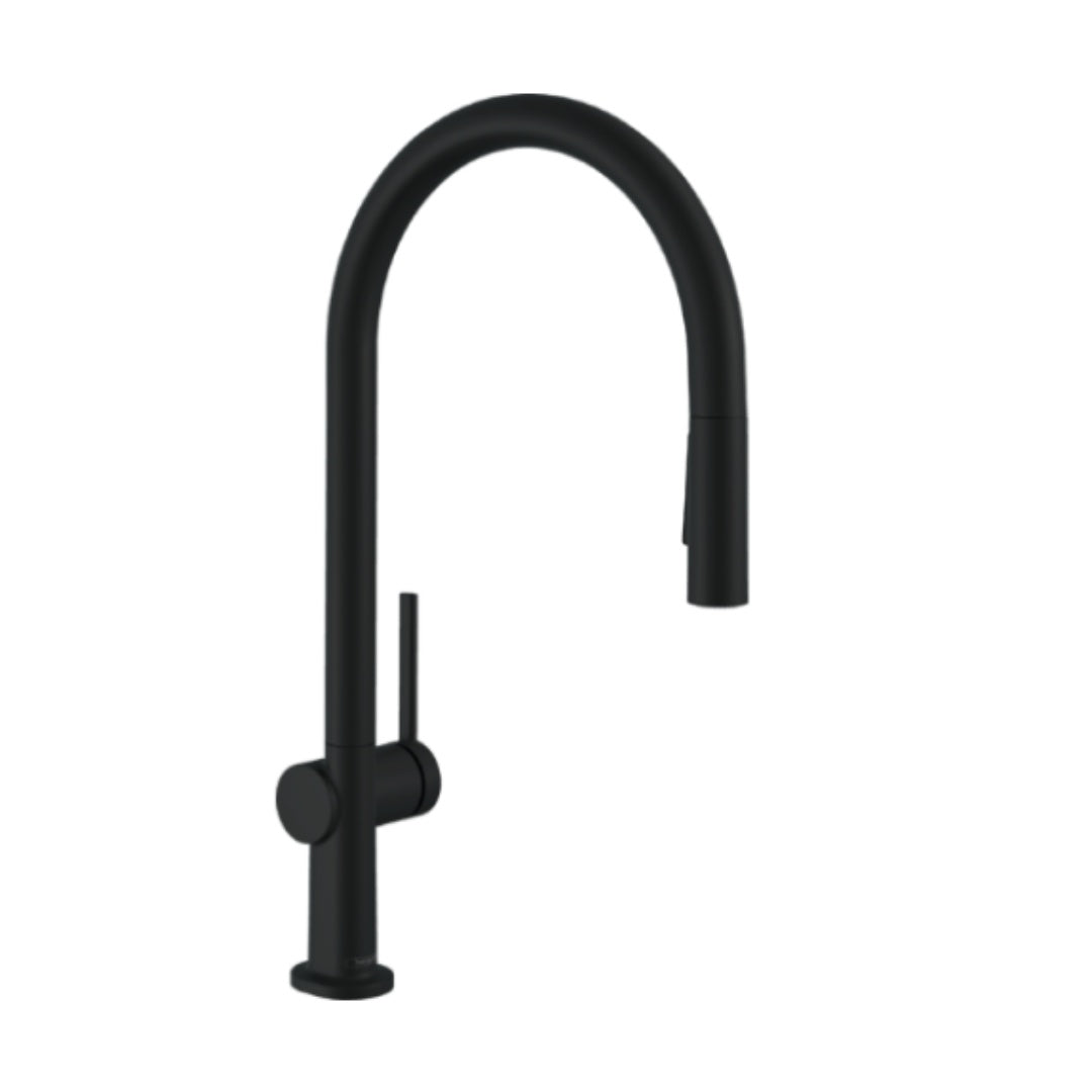 Hansgrohe Talis M54 2jet Single Lever 210 Pull-Out Spray Kitchen Mixer - Matte Black - 72800673