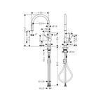 Hansgrohe Talis M54 Single Lever Pull Out Kitchen Mixer - Chrome - 72802003