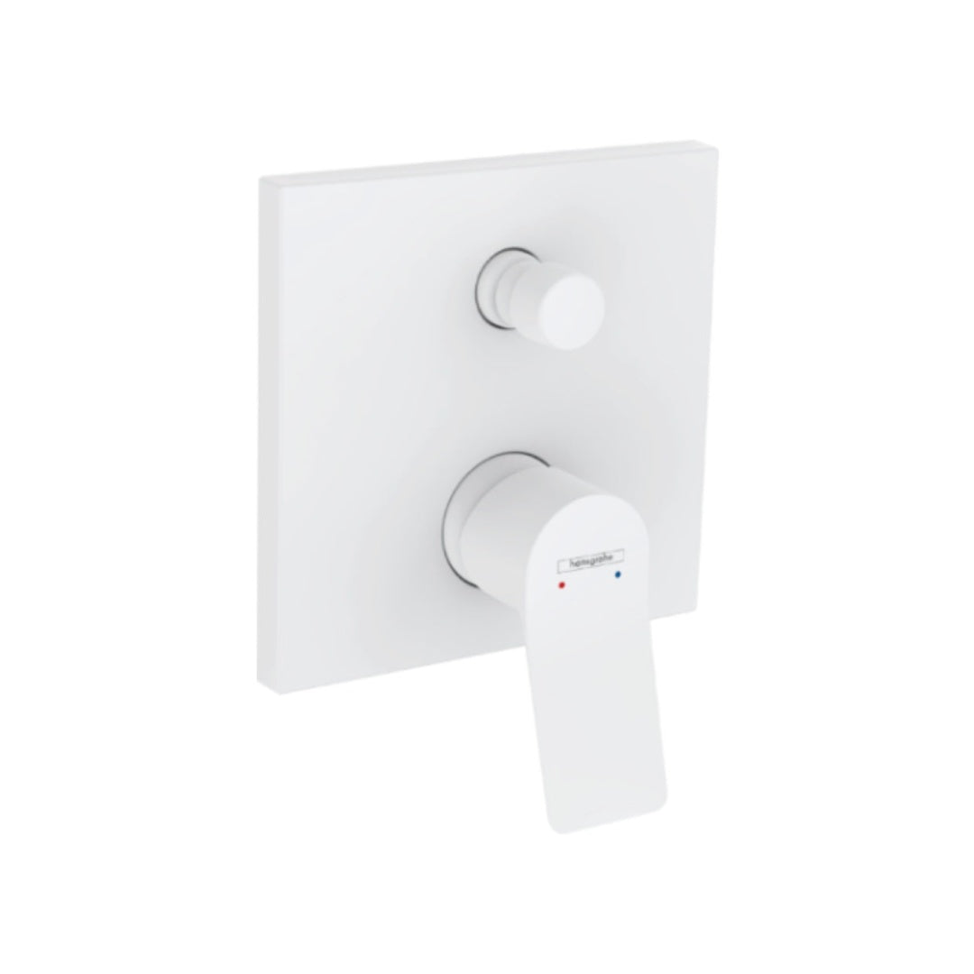 Hansgrohe Vivenis Single Lever Bath Diverter Mixer with In-Wall Body - Matte White - 75415703 + 01800180