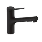 Hansgrohe Zesis M33 Kitchen Mixer 150 Pull out Spray 2jet - Matt Black - 74800673