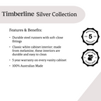 Timberline Harmony Bassini Wall Hung Vanity - 750mm - HAR-V-750-C-APH-W