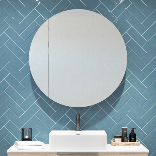 Timberline Havana Shaving Cabinet 600mm - Luxe Graphite Interior
