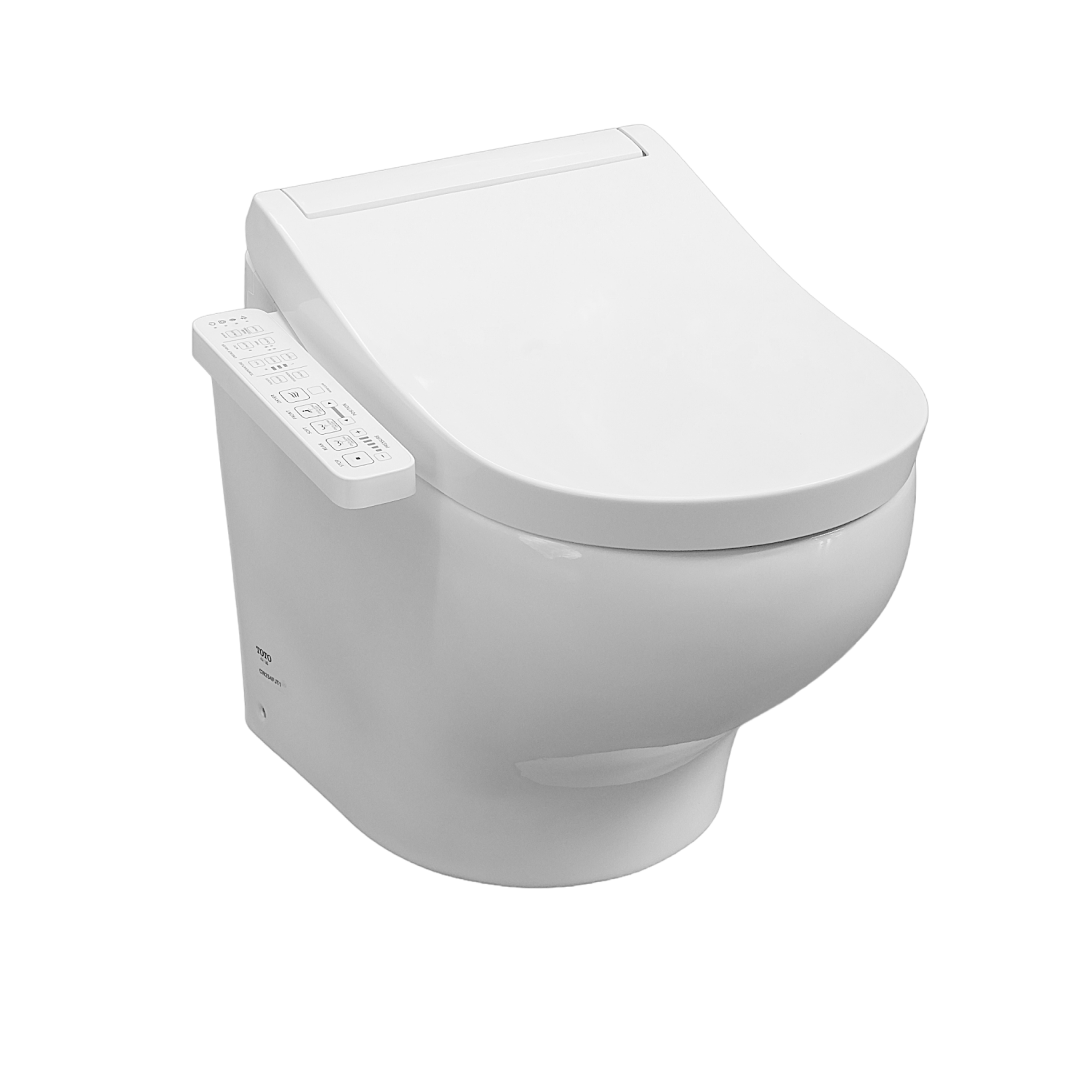 TOTO Hayon Wall Faced Toilet with S2 Washlet TCF33320GAU - CW254PJT1WS + TCF33320GAU + Q731-0101-A1 + MB175M + THX918