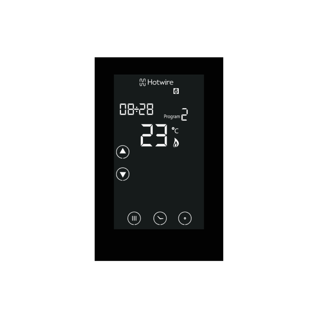 Hotwire Touchscreen Dual Control Thermostat Timer - Black - HWGL2-B DUAL