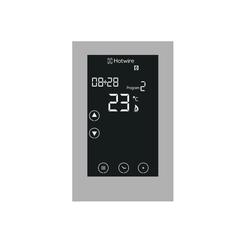 Hotwire Touchscreen Dual Control Thermostat Timer - Silver