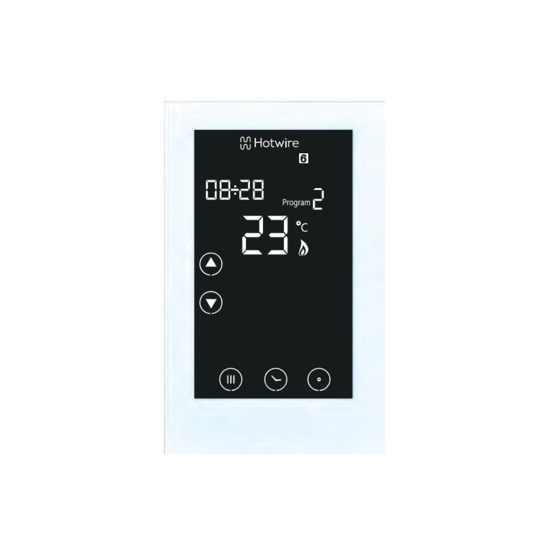Hotwire Touchscreen Dual Control Thermostat Timer - White - HWGL2Dual