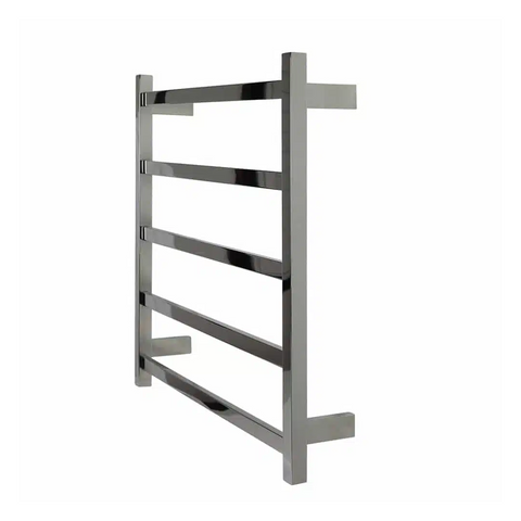 Hotwire Aguzzo Flat Rectangular Heated Towel Ladder 5 Rails - Polished Stainless Steel