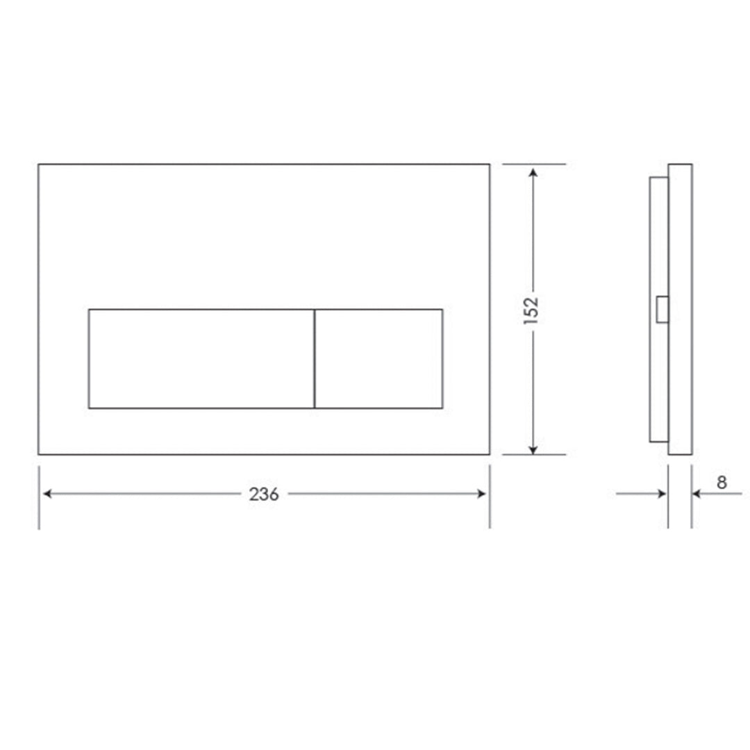 Argent Kubic Mechanical Flush Plate - Brushed Nickel - IN38785BN