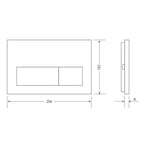 Argent Evoke Wall Faced Smart Toilet Package Includes Argent 80 Smart Cistern - Includes Brushed Gold Kubic Button - SWF100A80 + IN38785BG