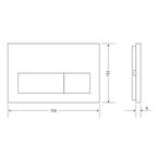Villeroy & Boch Subway 3.0 Wall Faced Twistflush Argent Plate Ceramic Plus Toilet Package - Square Brushed Gold Button - 4671T1R1S4B + IN38785BG + IN38905