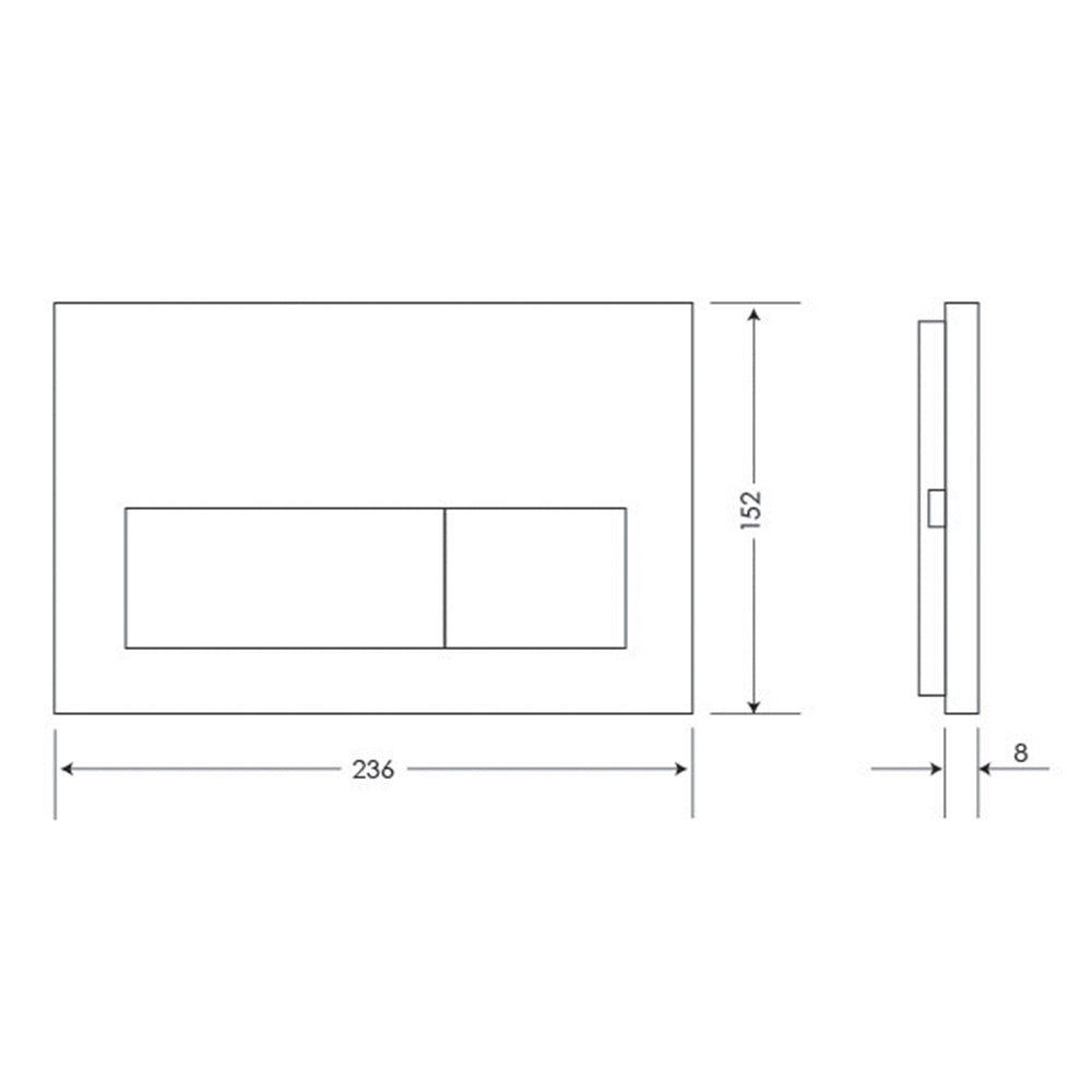 Villeroy & Boch Subway 3.0 Wall Faced Twistflush Argent Plate Ceramic Plus Toilet Package - Square Brushed Gold Button - 4671T1R1S4B + IN38785BG + IN38905