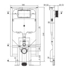 Villeroy & Boch Antao Rimless Wall Hung CeramicPlus Argent Toilet Package - Morning Green - No Flush Plate (Pan & Cistern Only) - 4674T0R8S4B + IN48905