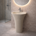 Pietra Bianca Iceland Freestanding Basin - 1 Tap Hole - Black - PBS2024-Black