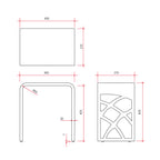 Thermogroup Ivy Shower Stool 400x270mm - Black - IS4027B