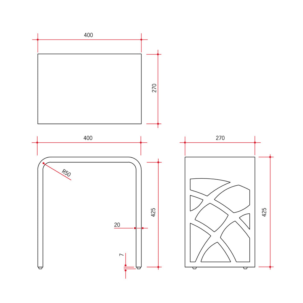 Thermogroup Ivy Shower Stool 400x270mm - White - IS4027W