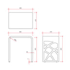 Thermogroup Ivy Shower Stool 400x270mm - White - IS4027W
