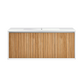 Parisi Jazz 1200mm Wall Hung Matte White Vanity - Rovere Naturale - JZ-1200MW-RN