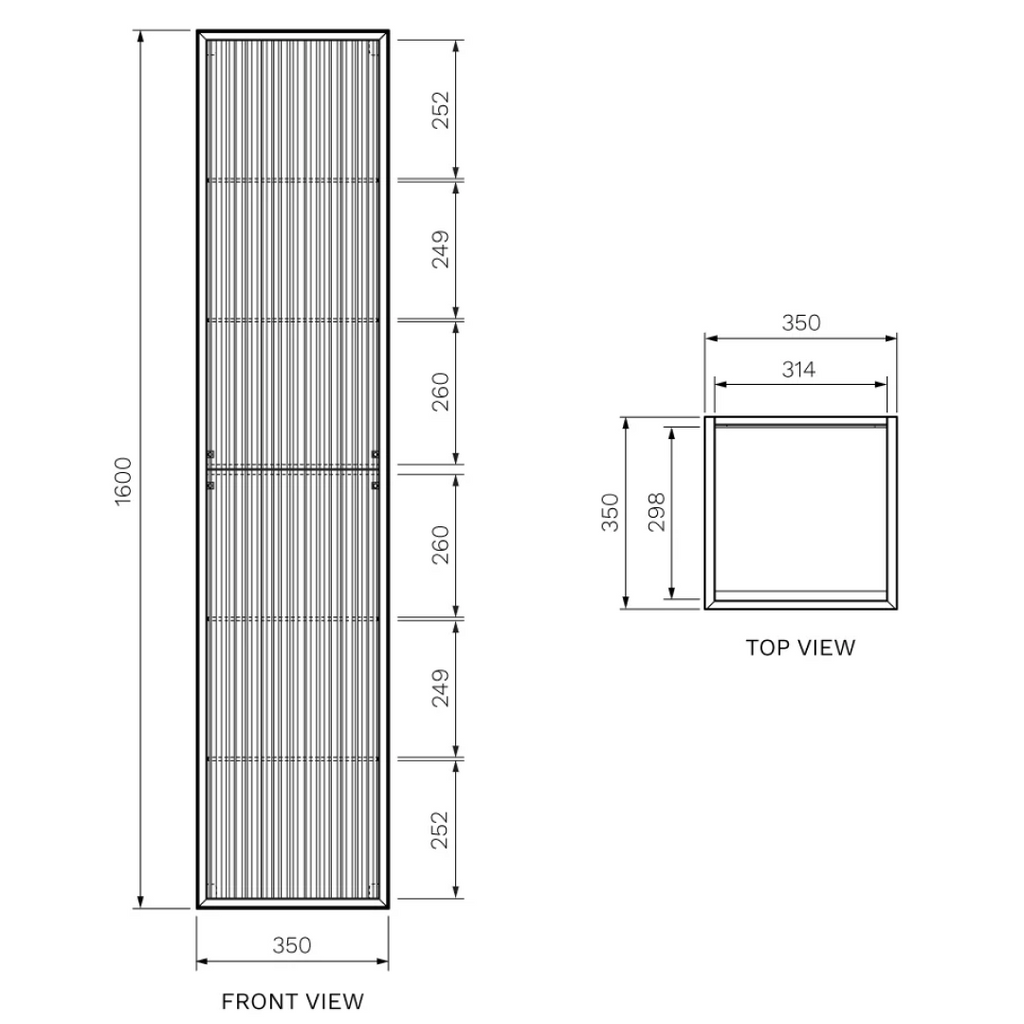 Parisi Jazz 350 Rovere Naturale Matte White Side Storage Unit - Left Hand - JZ-350SS-MW-RN-LH