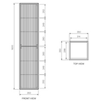 Parisi Jazz 350 Rovere Naturale Matte White Side Storage Unit - Right Hand - JZ-350SS-MW-RN-RH