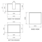 Parisi Jazz 1400 Wall Hung Vanity Rovere Naturale Matte White with Italian Porcelain Top - Portland Hood - FV-JZ-1400DMW-RN-PH