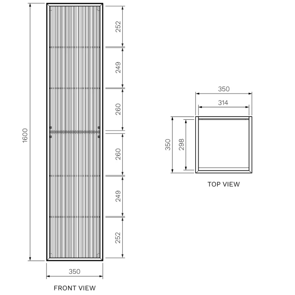 Parisi Jazz 350 Walnut Naturale Matte Black Side Storage Unit - Right Hand - JZ-350SS-MB-WN-RH