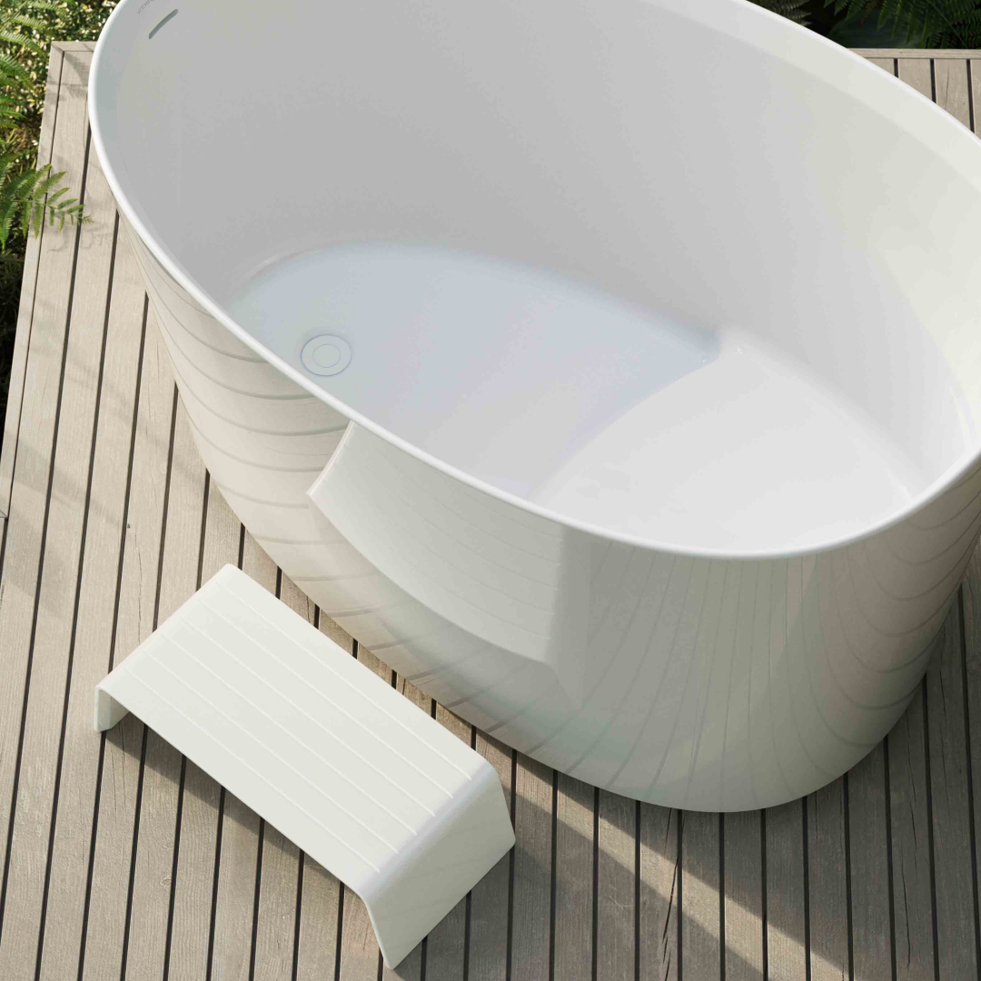 Victoria + Albert QuarryCast Bath Step - Matte White K-ST-SM