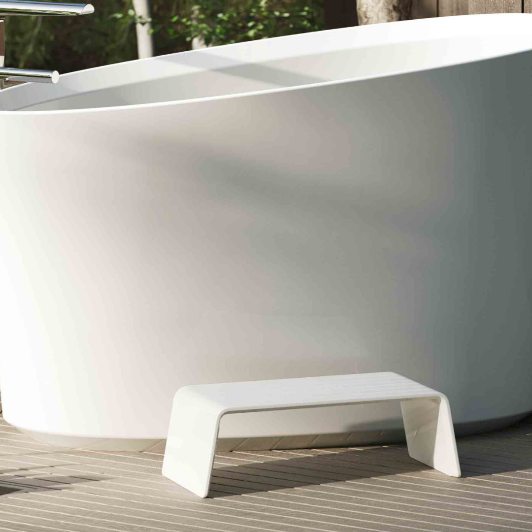 Victoria + Albert QuarryCast Bath Step - Matte White K-ST-SM