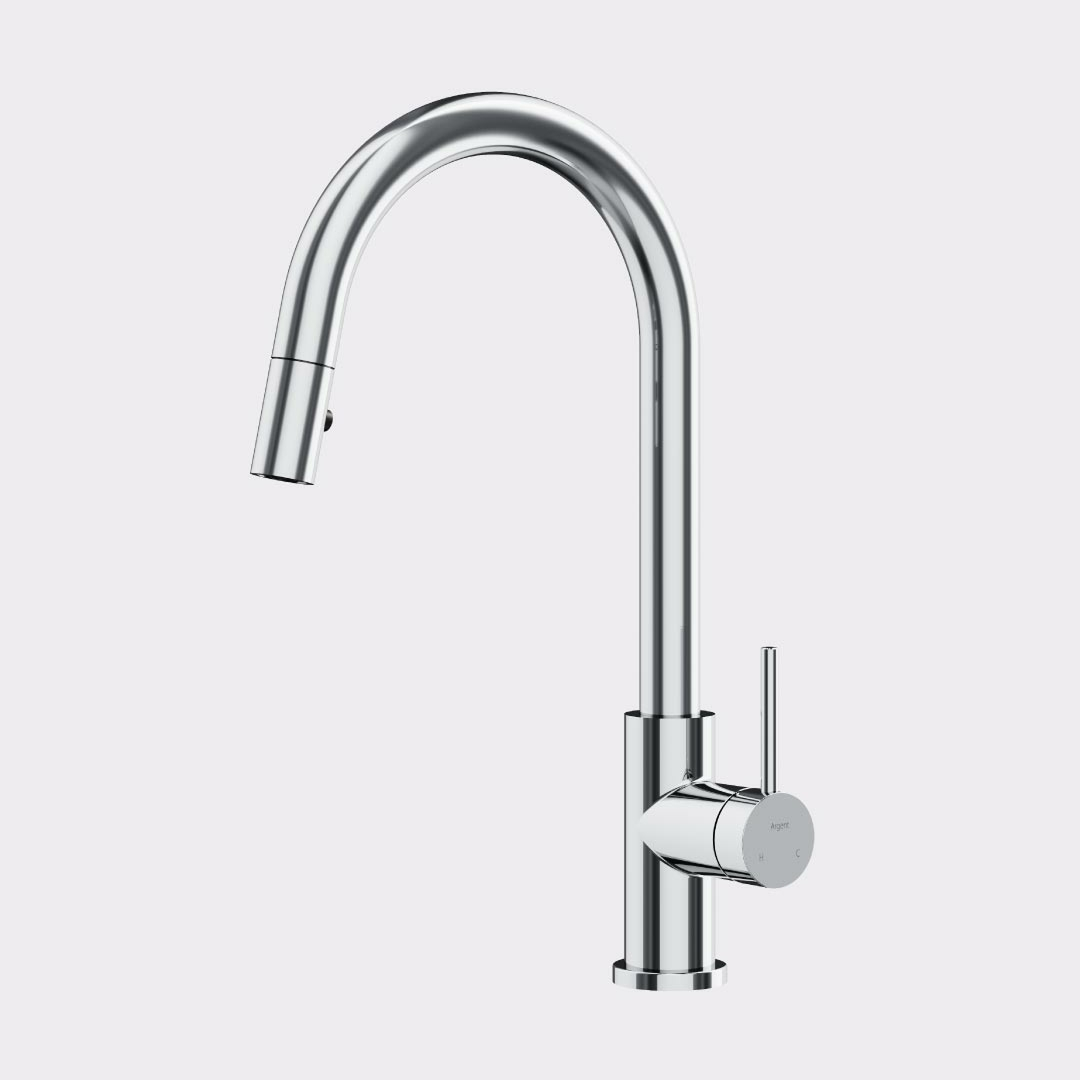 Argent Grace 2.0 Pull-Out Kitchen Mixer - LF Chrome K077461B