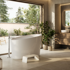 Victoria + Albert Kerid 1350 Quarrycast Freestanding Bath - Matte White KERM-N-SM-NO
