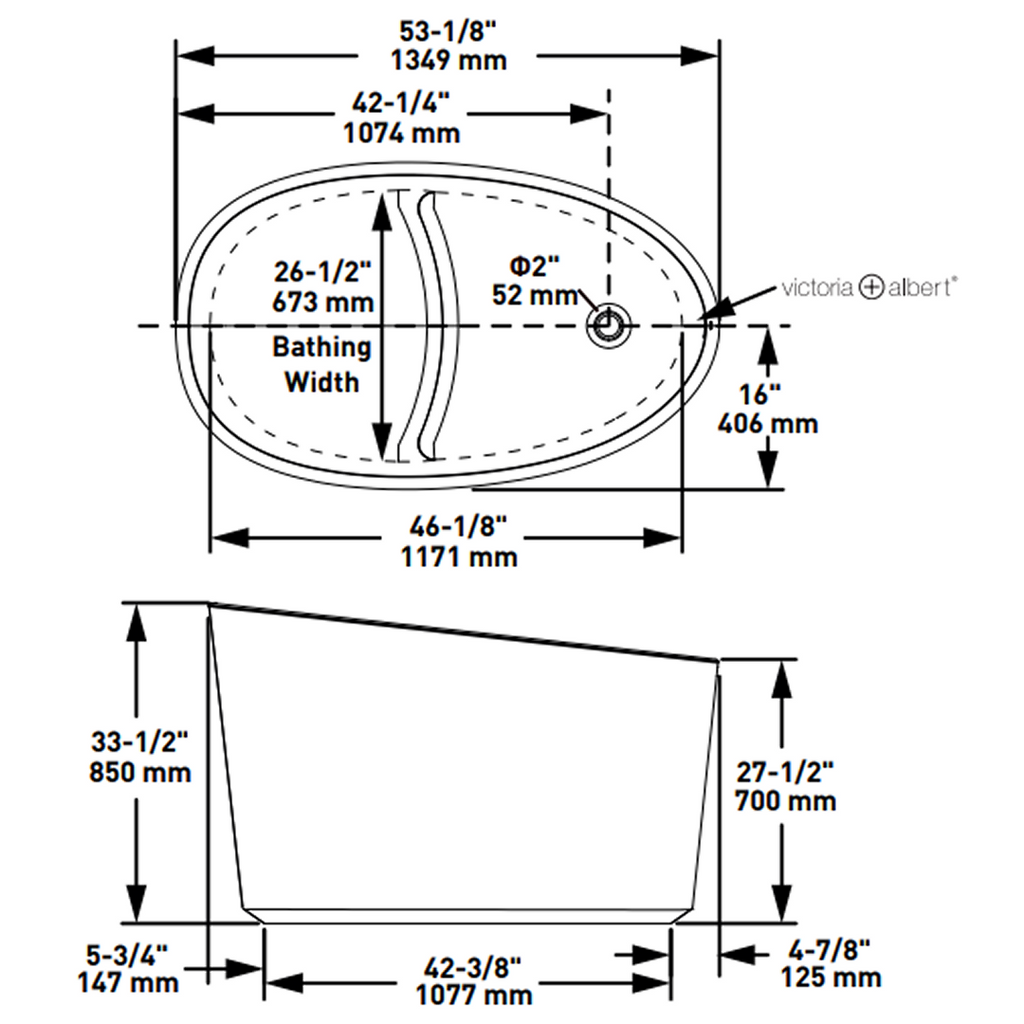 Victoria + Albert Kerid 1350 Quarrycast Freestanding Bath - Matte White KERM-N-SM-NO