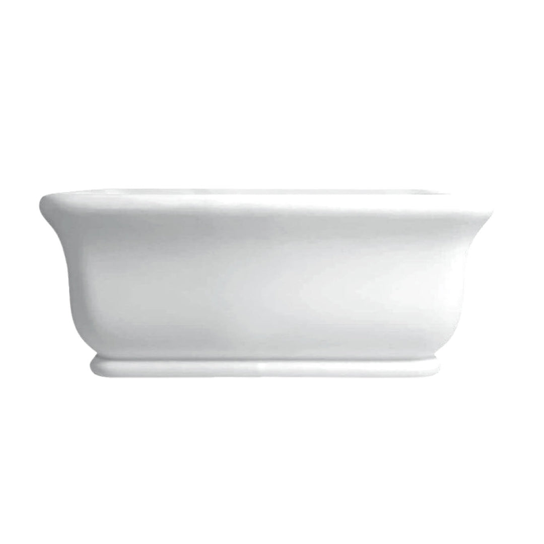 Turner Hastings Kirkham 1600 TitanCast Solid Surface Freestanding Bath without Overflow - Gloss White - KI1600TCB-GW