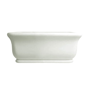 Turner Hastings Kirkham 1600 TitanCast Solid Surface Freestanding Bath without Overflow - Satin Silk White - KI1600TCB