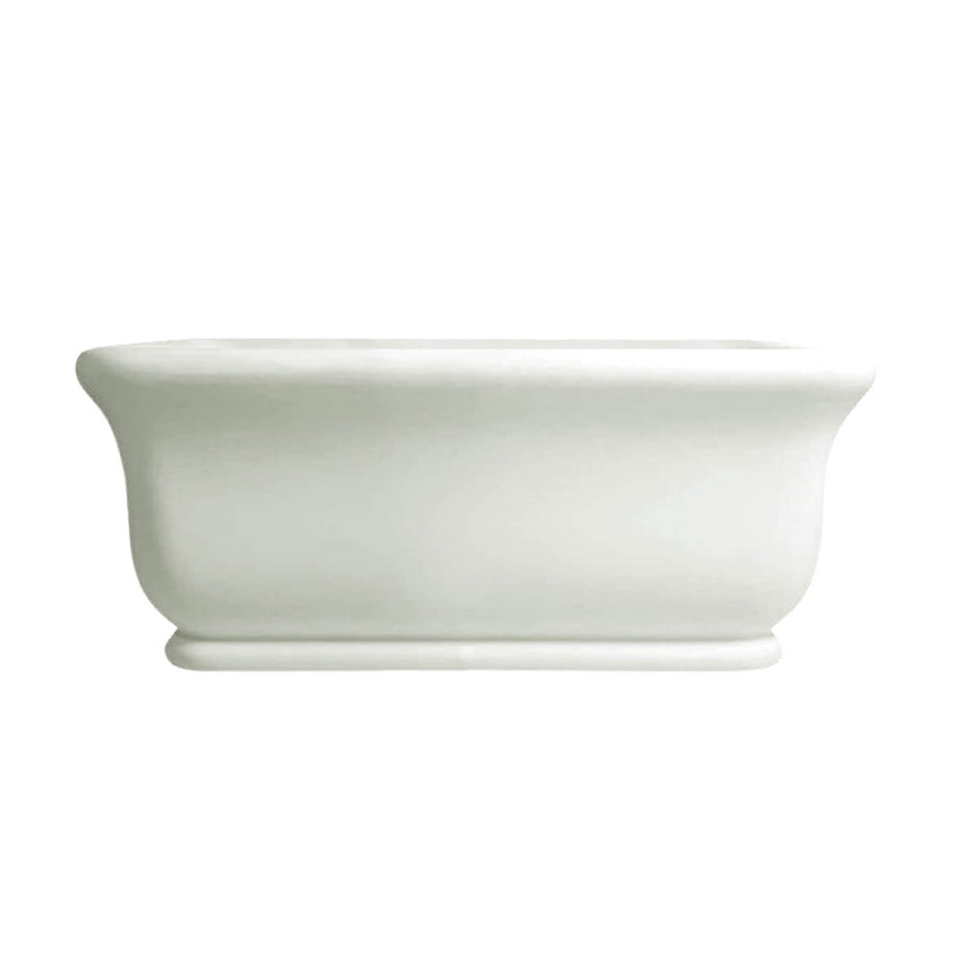 Turner Hastings Kirkham 1600 TitanCast Solid Surface Freestanding Bath without Overflow - Satin Silk White - KI1600TCB