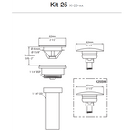 Victoria + Albert Kit 25 Universal Basin Waste - Brushed Nickel - K-25-BN