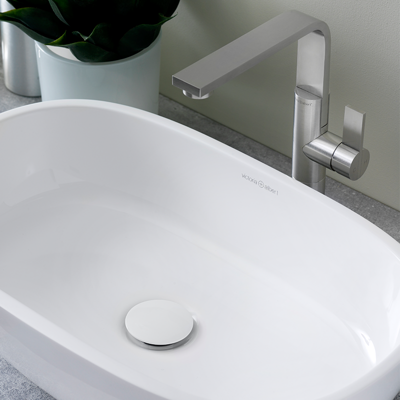 Victoria + Albert Kit 25 Universal Basin Waste - Quarrycast White