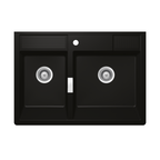 Abey Schock Kallio M-175 1 & 3/4 Bowl Sink 1TH - Night - KM-175NT