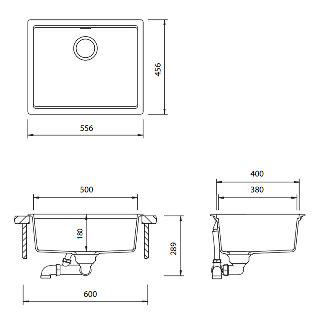 Abey Schock Kiruna KN-100LD Large Single Bowl Sink - Day