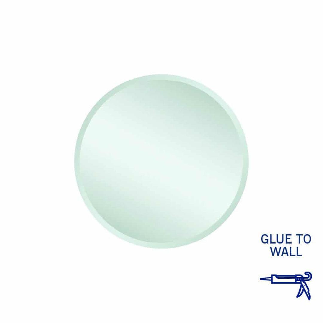 Thermogroup Kent 18mm Bevel Round Mirror - 800mmØ Glue-to-Wall - KR8080GT