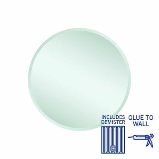 Thermogroup Kent 18mm Bevel Round Mirror - 600mmØ Glue-to-Wall - KR6060GT