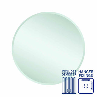 Thermogroup Kent 18mm Bevel Round Mirror - 700mmØ with Hangers - KR7070HN