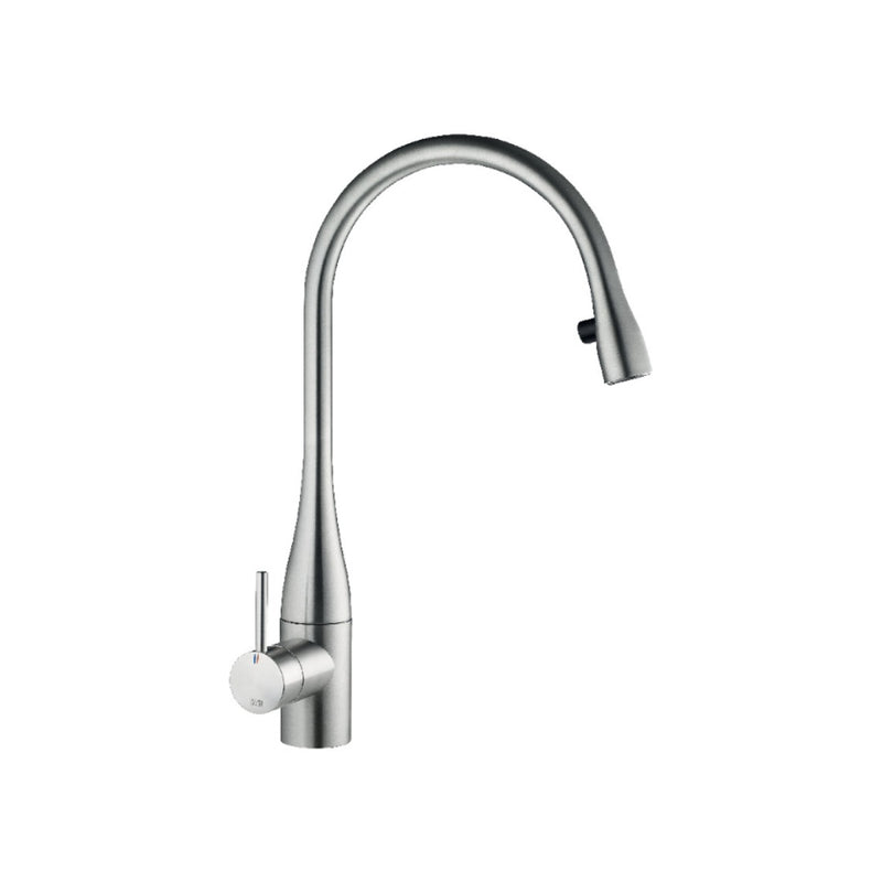 KWC Eve Pull Out Sink Mixer with Light - Stainless Steel