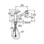 KWC Inox Pull Out Sink Mixer - Stainless Steel - 10.271.033.700