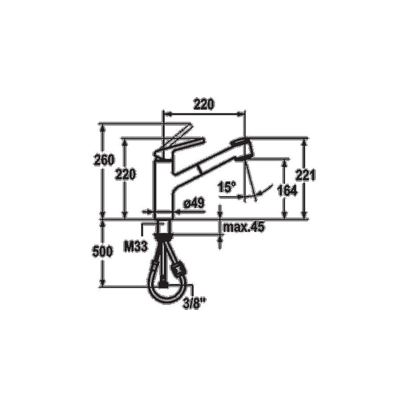 KWC Luna-E Pull Out - Stainless Steel