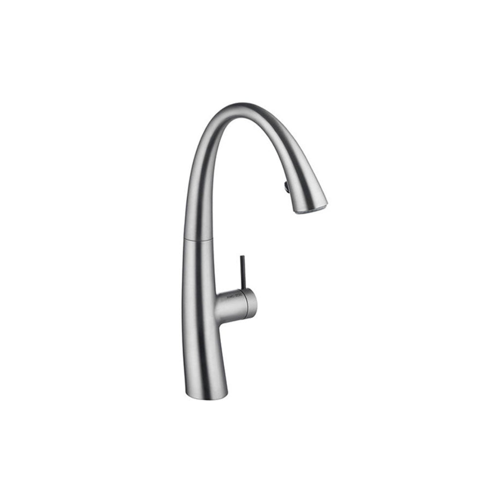 KWC Zoe Kitchen Lever Mixer with Pull Out Spray - Stainless Steel - 10.201.102.127