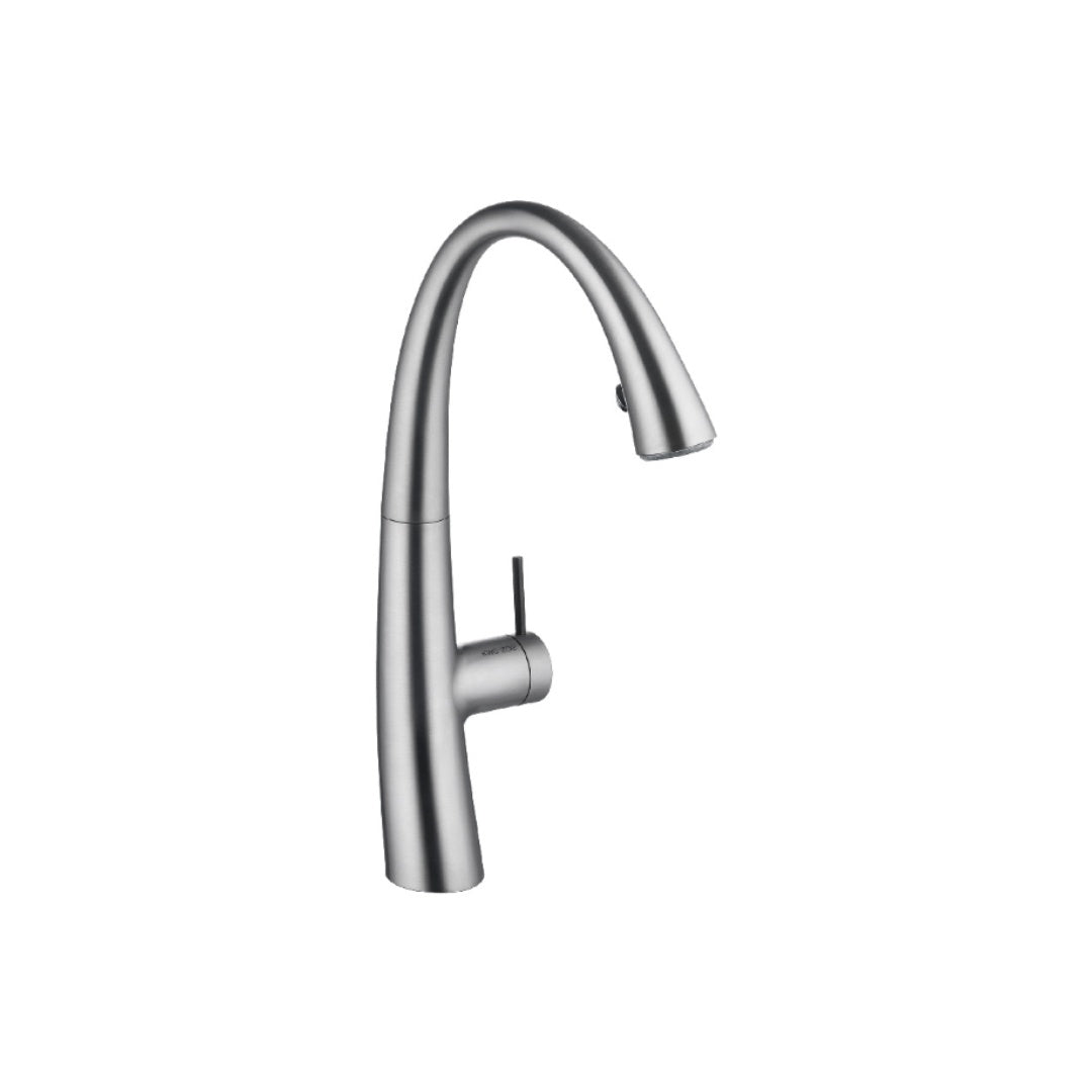 KWC Zoe Pull Out Sink Mixer with Light - Stainless Steel - 10.201.122.127