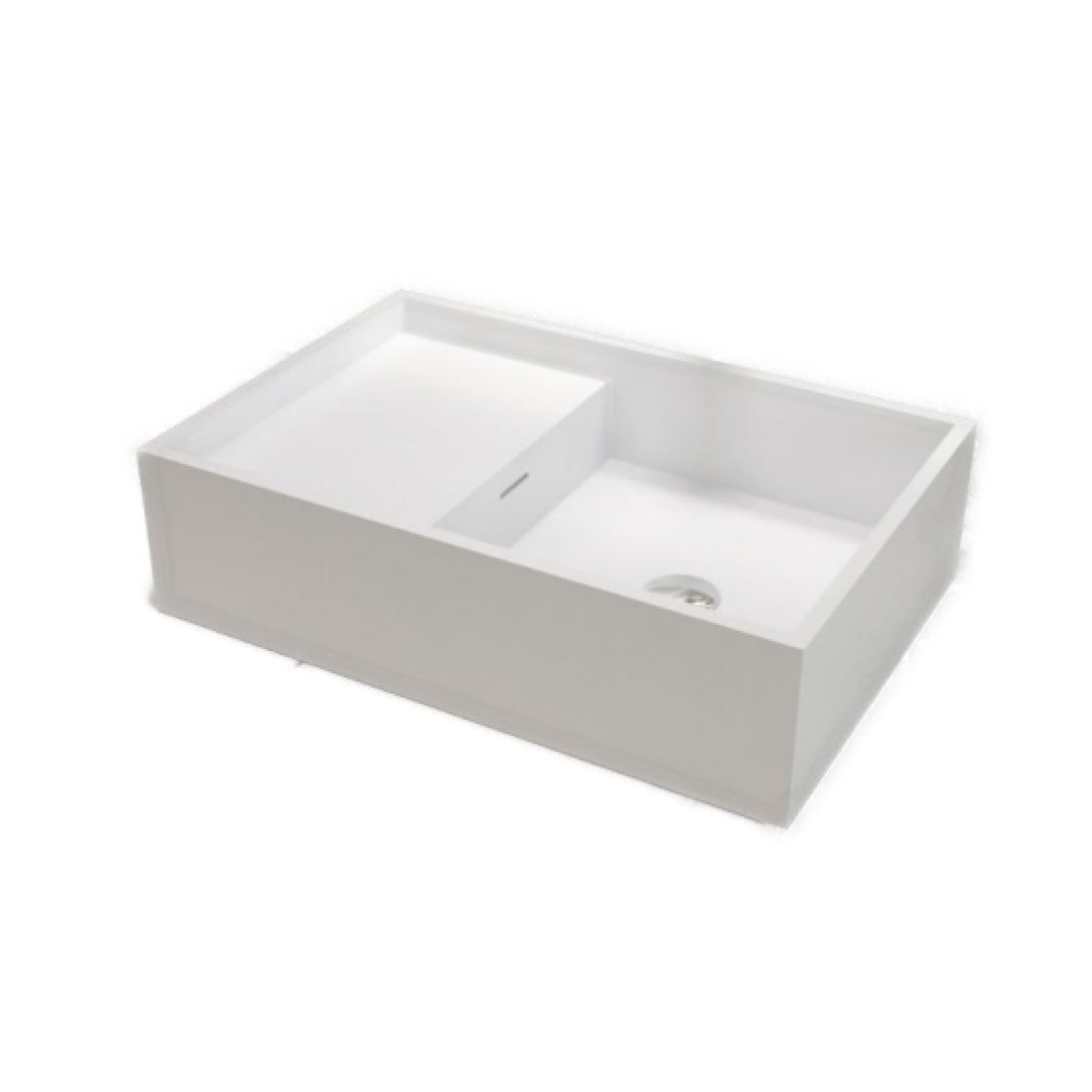 Ledin Kakadu 600 Wall Hung Vanity - Satin White - 60KAKSW