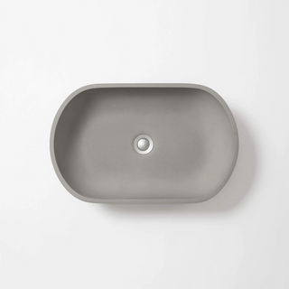 Concrete Studio Kaarla Vessel Oval Basin - Mid Grey - KA-VMid Grey