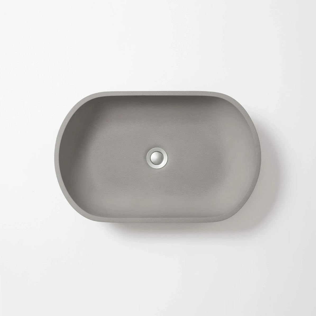 Concrete Studio Kaarla Vessel Oval Basin - Mid Grey - KA-VMid Grey
